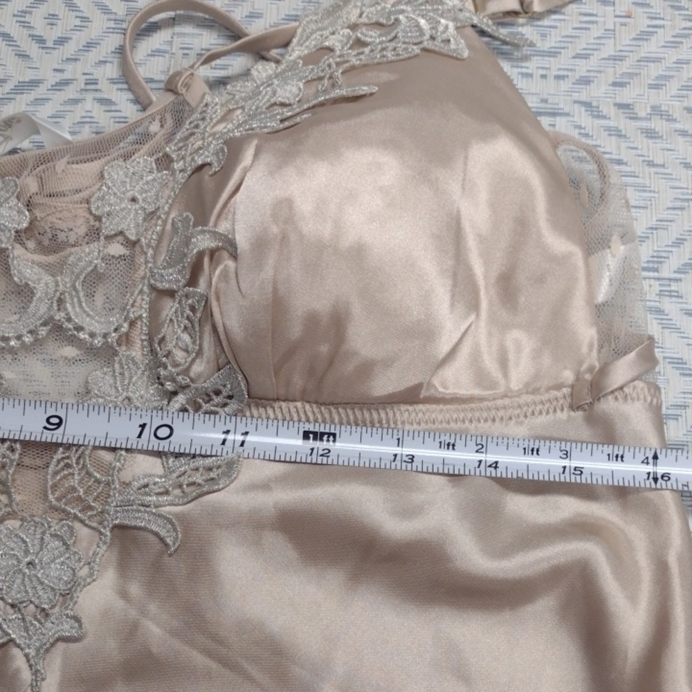 Elegant Satin Chemise in Cream , Babydoll, Sexy,Feminine. - Picture 11 of 13